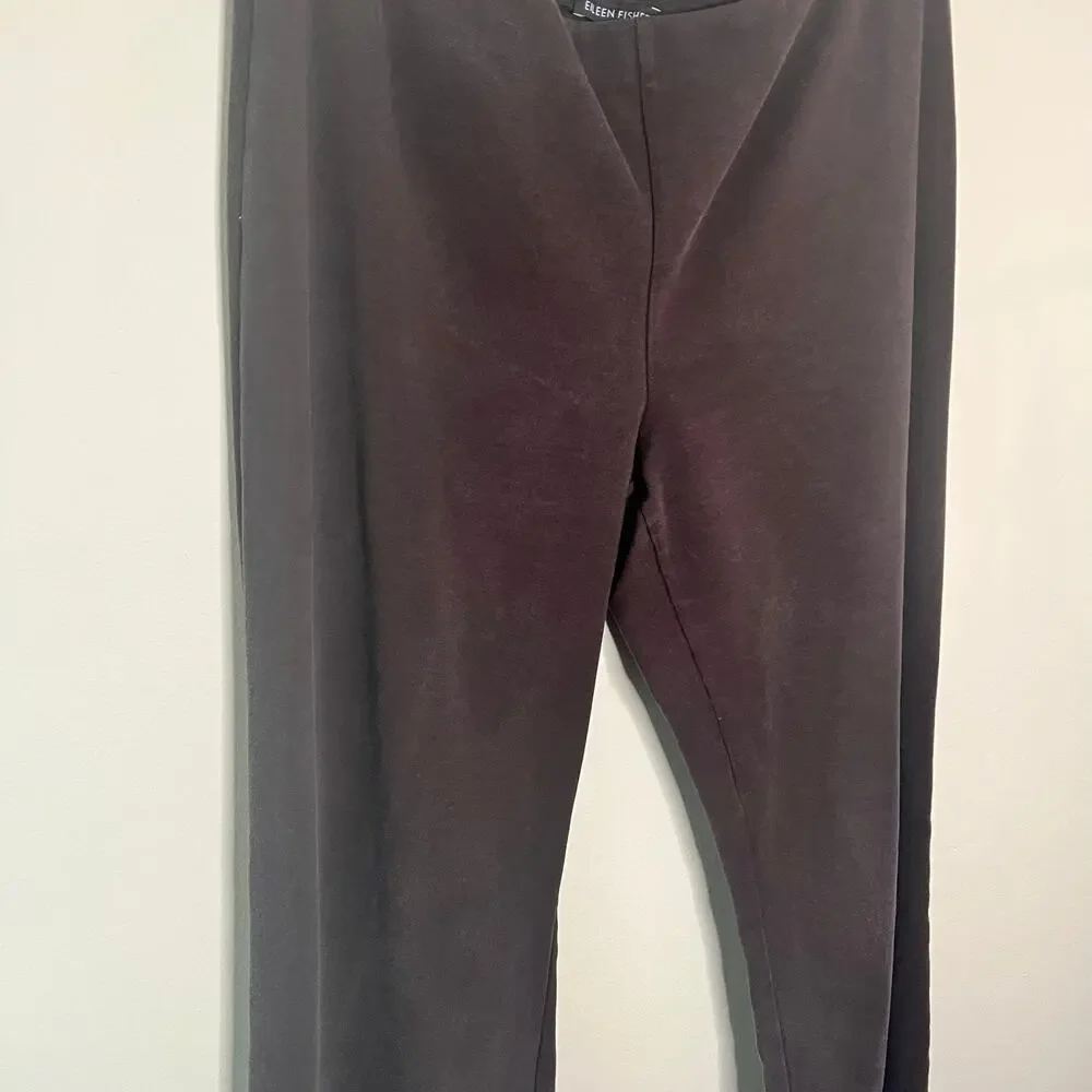 Eileen Fisher brown pull on Straight leg tencel lyocell blend pants Size Medium - Picture 4 of 8
